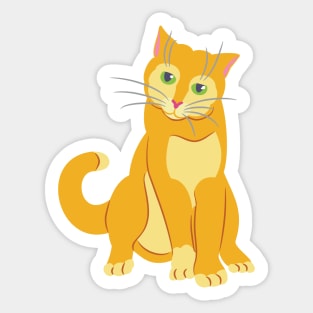 Yellow Tom Cat Sticker